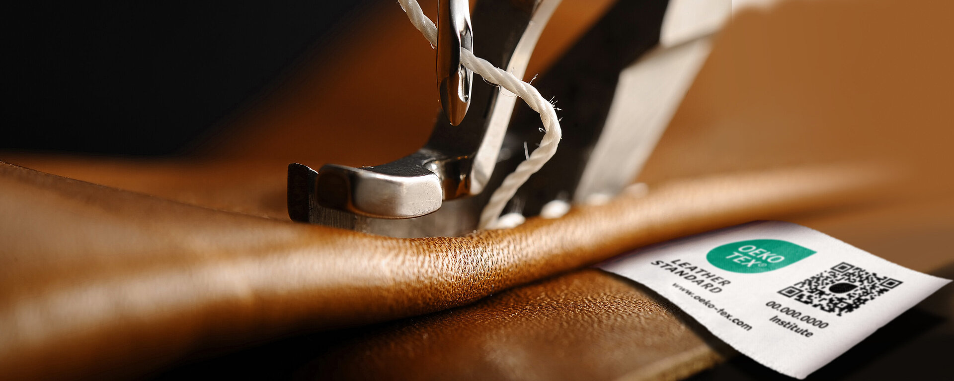 leather material with an oeko tex leathar standard label